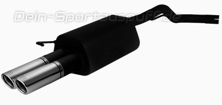 Ulter Sportauspuff Seat LEON 1M 99-05 70mm rund eingerollt abgeschrägt mit Absorber