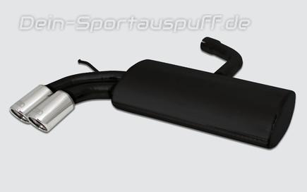 Ulter Sportauspuff Seat LEON FR 1P 05- 70mm rund eingerollt abgeschrägt mit Absorber