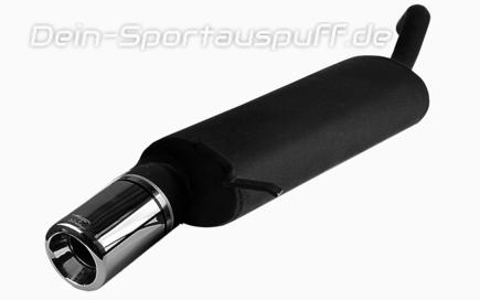 Ulter Sportauspuff Skoda FELICIA Fließheck 10/94-01 80mm rund eingerollt gerade mit Absorber