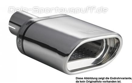 Ulter Sportauspuff Skoda SUPERB 2002- 145x75mm flachoval eingerollt abgeschrägt mit Absorber