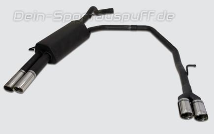 Ulter Duplex Sportauspuff Skoda OCTAVIA 1U Fließheck, Kombi 10/96-05 70mm rund eingerollt abgeschrägt mit Absorber