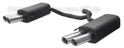 Ulter Duplex Sportauspuff Skoda SUPERB 2 70mm rund eingerollt abgeschrägt mit Absorber