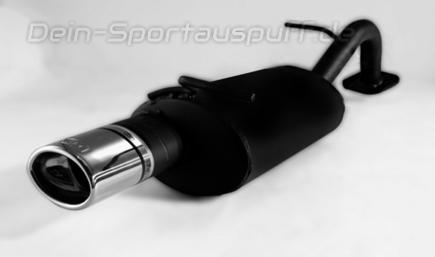 Ulter Sportauspuff Toyota YARIS 99-05 95x65mm oval eingerollt gerade mit Absorber