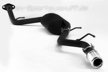 Ulter Sportauspuff Toyota IQ 80mm rund eingerollt gerade mit Absorber