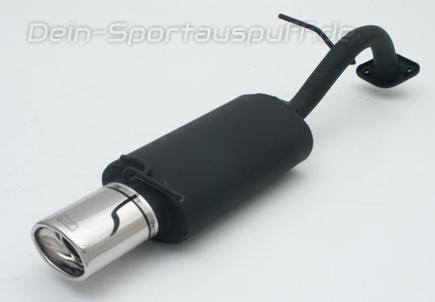 Ulter Sportauspuff Toyota YARIS 2 07-10 120x80mm oval eingerollt abgeschrägt mit Absorber