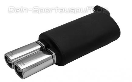 Ulter Sportauspuff Toyota COROLLA E11 Lim. 04/97-01 80x65mm rechteckig eingerollt gerade mit Absorber