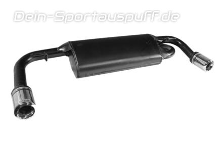 Ulter Duplex Sportauspuff Toyota RAV 4 94-2000 80mm rund eingerollt gerade mit Absorber