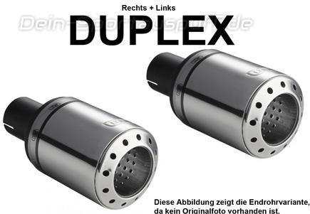 Ulter Duplex Sportauspuff Toyota RAV 4 94-2000 100mm rund mit Lochprägung gerade mit Absorber
