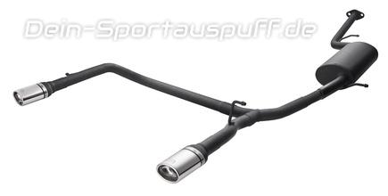 Ulter Duplex Sportauspuff Toyota IQ 95x65mm oval eingerollt gerade mit Absorber