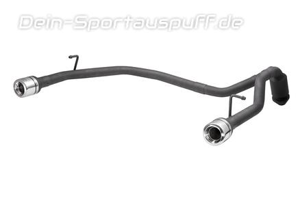 Ulter Duplex Sportauspuff Toyota YARIS 3 2011- 80mm rund eingerollt gerade mit Absorber