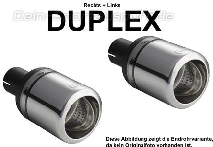 Ulter Duplex Endrohrgeweih Toyota LAND CRUISER 2005- 100mm rund eingerollt gerade ohne Absorber