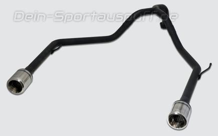 Ulter Duplex Endrohrgeweih Toyota LAND CRUISER 2005- 100mm rund eingerollt gerade mit Absorber