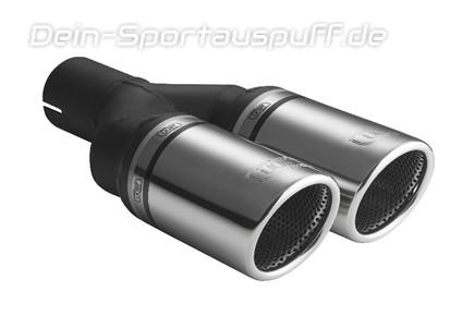 Ulter Sportauspuff Volkswagen TOURAN 03->10 2x70mm rund eingerollt abgeschrägt