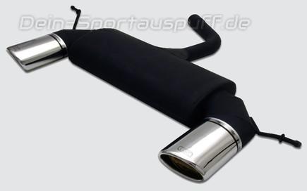 Ulter Duplex Sportauspuff Volkswagen GOLF 5 2003- 120x80mm oval eingerollt seitlich abgeschrägt mit Absorber