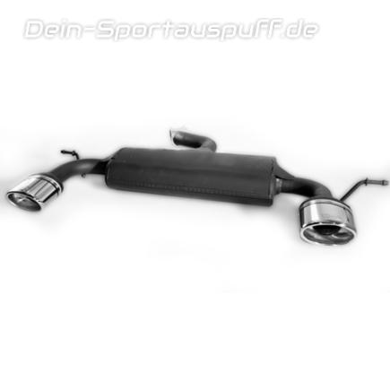 Ulter Duplex Sportauspuff Volkswagen SCIROCCO 3 2008- 120x80mm oval eingerollt seitlich abgeschrägt mit Absorber