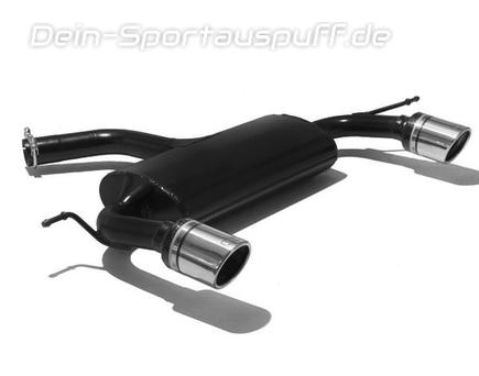 Ulter Duplex Sportauspuff Volkswagen SCIROCCO 3 2008- 90mm rund eingerollt abgeschrägt mit Absorber