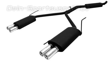 Ulter Duplex Sportauspuff Volkswagen T4 92-03 80mm rund eingerollt gerade mit Absorber