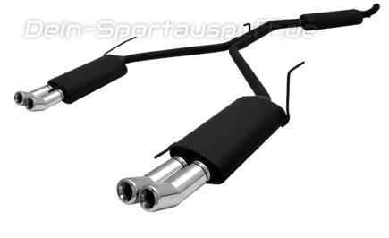Ulter Duplex Sportauspuff Volkswagen T4 92-03 80mm DTM rund eingerollt gerade mit Absorber