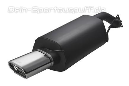 Ulter Sportauspuff Volvo S40 / V40 01- 145x75mm flachoval eingerollt abgeschrägt mit Absorber