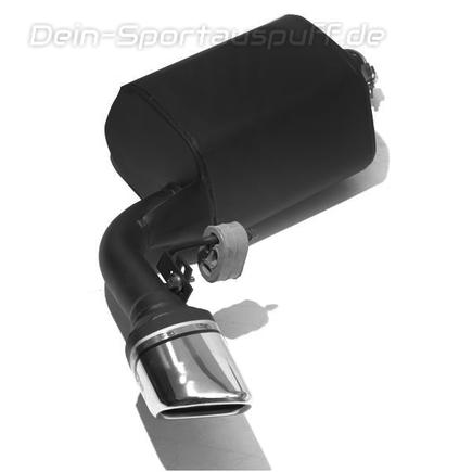Ulter Sportauspuff Volvo S60 105x80mm rechteckig eingerollt abgeschrägt ohne Absorber