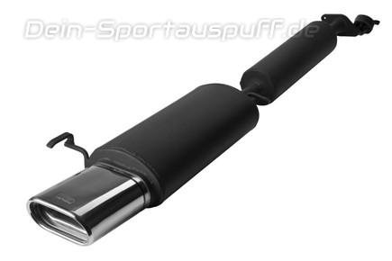Ulter Sportauspuff Mini COOPER MK2 145x75mm flachoval eingerollt abgeschrägt mit Absorber