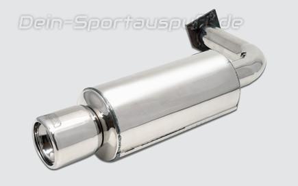 Ulter Sportauspuff Mitsubishi LANCER EVO 7 2001- 100mm rund eingerollt gerade ohne Absorber