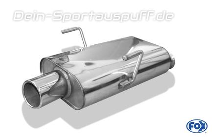 Fox Edelstahl Sportauspuff Peugeot 406 Coupe 1x90mm rund eingerollt gerade
