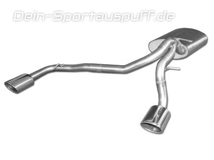 Fox Edelstahl Duplex Sportauspuff Suzuki Ignis Sport FH u. MH ab 2000 115x85mm oval eingerollt abgeschrägt