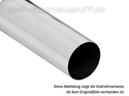 Fox Edelstahl Sportendrohr zum Anschweißen Ø 76mm rund Länge 300mm Typ 10