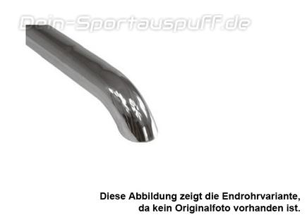 Fox Edelstahl Auspuffendrohr zum Anschweißen Ø 63mm rund Länge 350mm Dieseloptik Typ 26