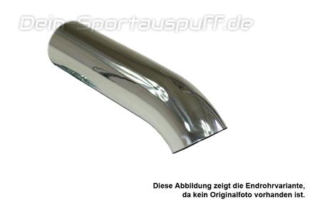 Fox Edelstahl Auspuffendrohr zum Anschweißen Ø 63mm rund Länge 350mm Dieseloptik Typ 28