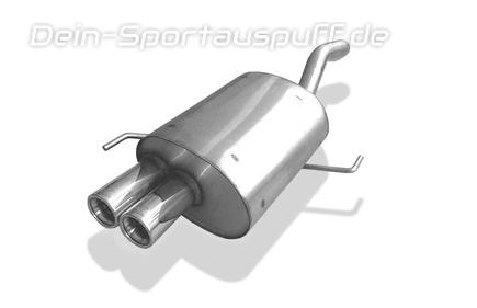 Fox Edelstahl Sportauspuff Alfa Romeo 147 2x70mm rund eingerollt gerade mit Absorber