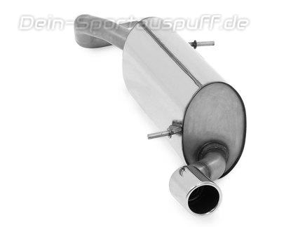 Fox Edelstahl Sportauspuff Audi A1 2010- 1x80mm rund eingerollt abgeschrägt