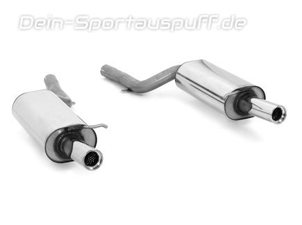 Fox Edelstahl Duplex Sportauspuff Audi A6 u. S6 quattro 4B Typ C5 Limousine u. Avant 1x80mm rund eingerollt gerade mit Absorber