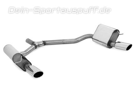 Fox Edelstahl Duplex Sportauspuff Mercedes E-Klasse W212 4-Zylinder ab 2009 115x85mm oval eingerollt abgeschrägt