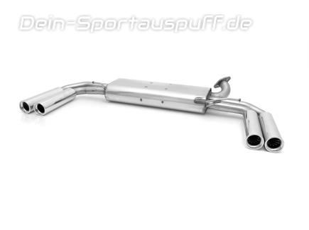 Fox Edelstahl Duplex Sportauspuff Mercedes Vito u. Viano W639 V639 2x80mm rund eingerollt gerade mit Absorber