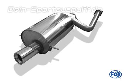 Fox Edelstahl Sportauspuff Subaru Impreza GD u. GG 1x90mm rund eingerollt gerade mit Absorber
