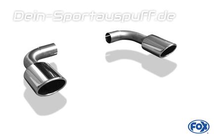 Fox Edelstahl Duplex Endrohrgeweih Volvo XC60 ab 2008 115x85mm oval eingerollt abgeschrägt