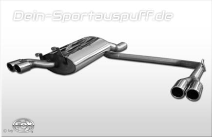 Fox Edelstahl Duplex Sportauspuff Audi V8 D11 2x70mm rund eingerollt abgeschrägt