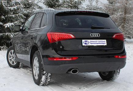 Fox Edelstahl Sportauspuff Audi Q5 TDI 140x90mm oval eingerollt abgeschrägt