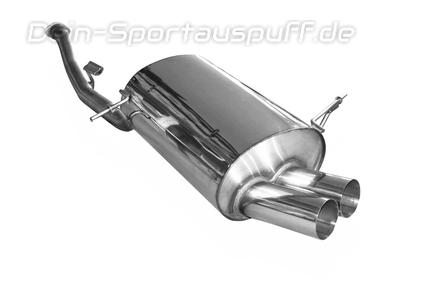 Fox Edelstahl Sportauspuff BMW 3er E36 316Ti Compact 2x76mm rund scharf gerade