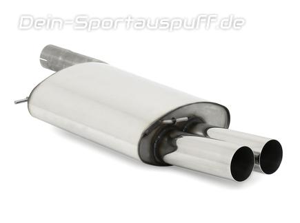 Fox Edelstahl Sportauspuff BMW 5er E60 E61 545i Limousine u. Touring 2x90mm rund scharf gerade