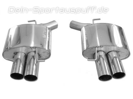 Fox Edelstahl Duplex Sportauspuff BMW 5er 535i F10 Limousine je 2x80mm rund scharf gerade
