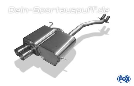 Fox Edelstahl Sportauspuff BMW Z4 E85 Roadster u. Coupe 2x76mm rund scharf gerade
