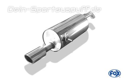 Fox Edelstahl Sportauspuff Citroen DS3 1x90mm rund eingerollt abgeschrägt