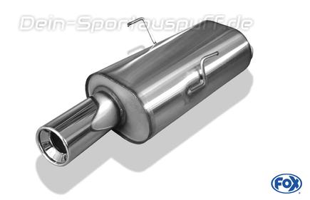 Fox Edelstahl Sportauspuff Citroen Saxo 1.0l-1.1l 1x90mm rund eingerollt gerade mit Absorber