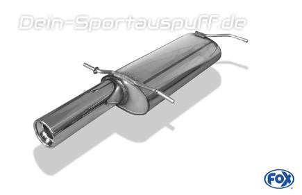 Fox Edelstahl Sportauspuff Citroen Xsara Typ N1 1x90mm rund eingerollt gerade mit Absorber