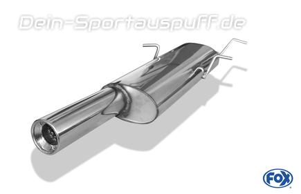 Fox Edelstahl Sportauspuff Citroen Xsara Break Typ N2 1x90mm rund eingerollt gerade mit Absorber
