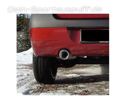 Fox Edelstahl Endrohr zum Anschrauben Dacia Logan I Limousine ab 2004 1x90mm rund eingerollt gerade mit Absorber