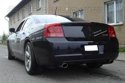 Fox Edelstahl Duplex Sportauspuff Dodge Charger SRT8 1x115x85mm oval eingerollt abgeschrägt